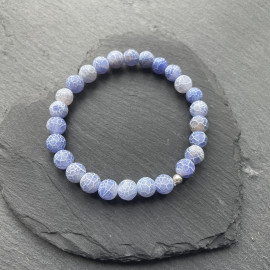 Blue Frosted Crackle Agate...