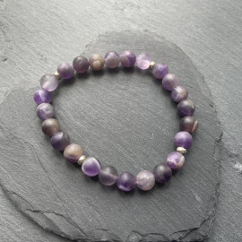 Amethyst Frosted Bracelet
