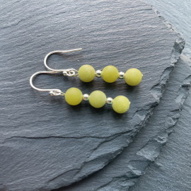 Frosted Jade Earrings