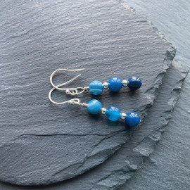 Blue Agate Earrings