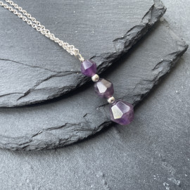 Amethyst Bicone Necklace