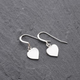 Sterling Silver Heart Blank Earrings