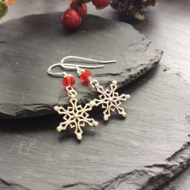 Snowflake (3) Charm Earrings