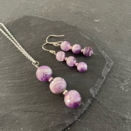 Amethyt Faceted Necklace &...