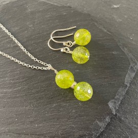 Peridot Facetted Necklace &...