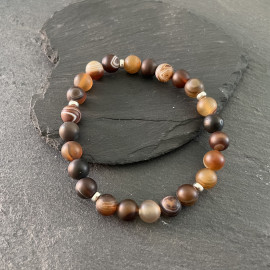 Brown Banded Frosted Agate...