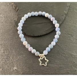 Blue Frosted Crackle Agate...