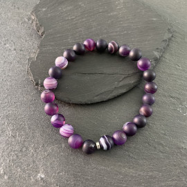 Purple Frosted Banded Agate...