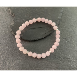 Rose Quartz Frosted Bracelet