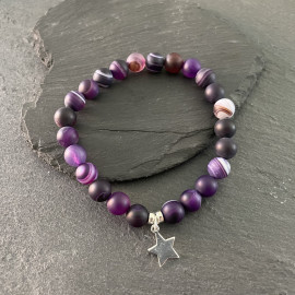 Purple Frosted Banded Agate...