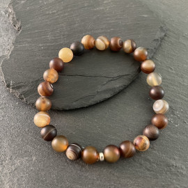 Brown Frosted Banded Agate...
