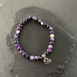 Purple Banded Frosted Agate...