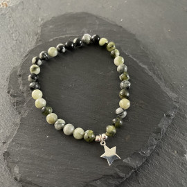 Olive Green Agate &...