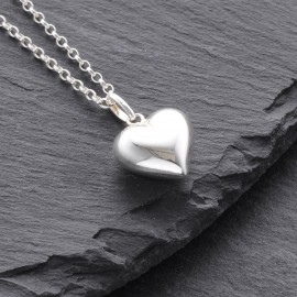 Sterling Silver Puffy Heart...
