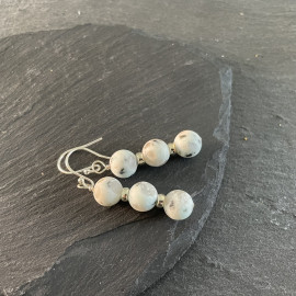 Kiwi Jasper Frosted Earrings