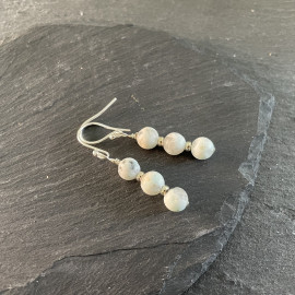 Kiwi Jasper Frosted Earrings