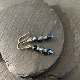 Swarovski Dark Blue Earrings