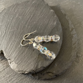 Crystal Clear Ab Earrings